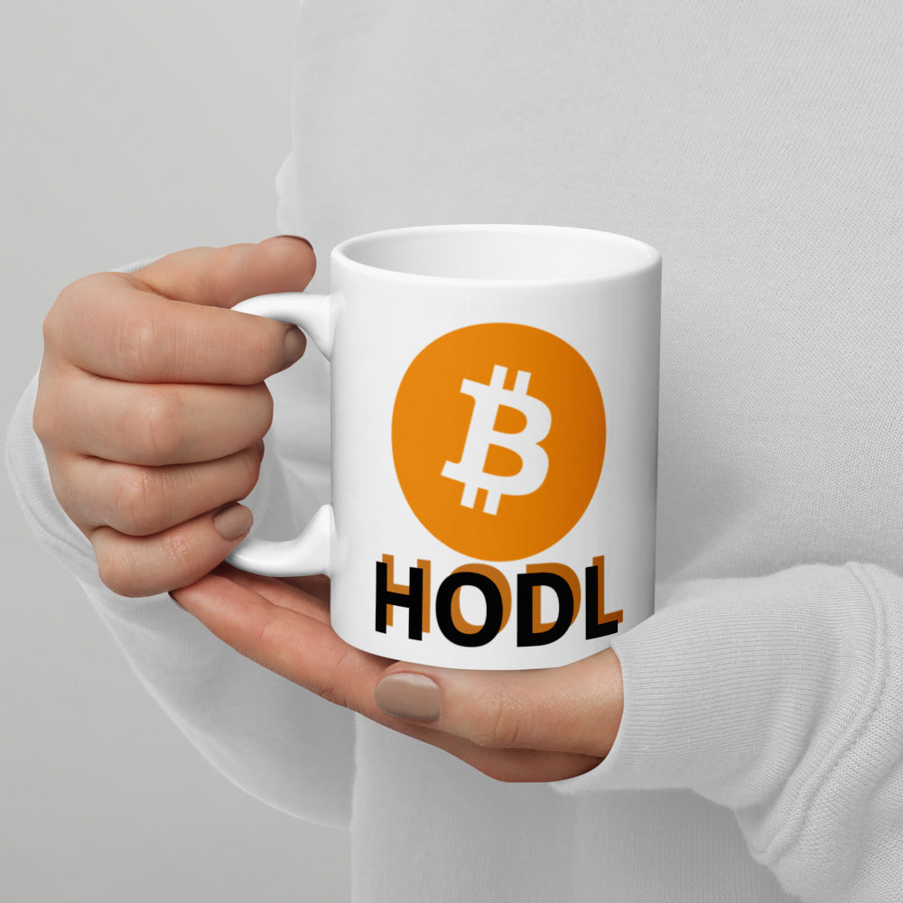 White glossy mug - BTC