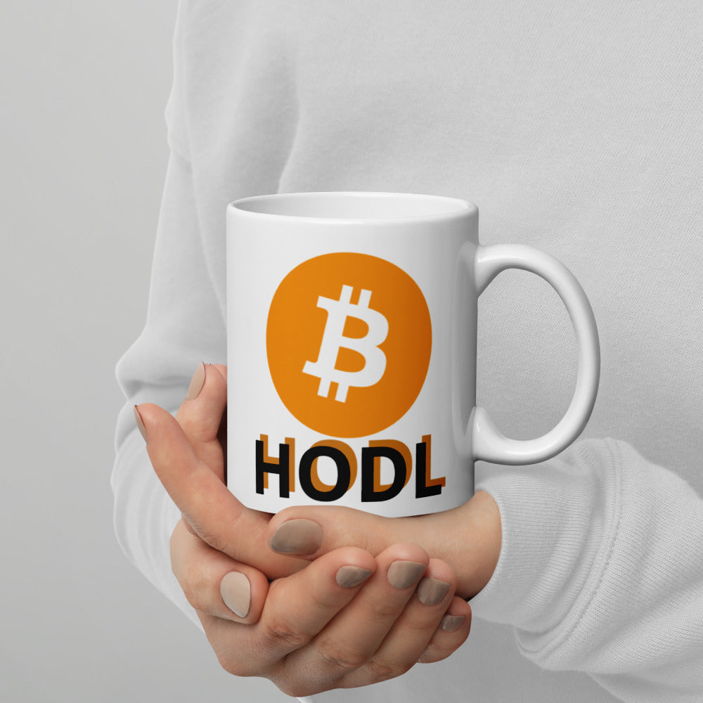 White glossy mug - BTC