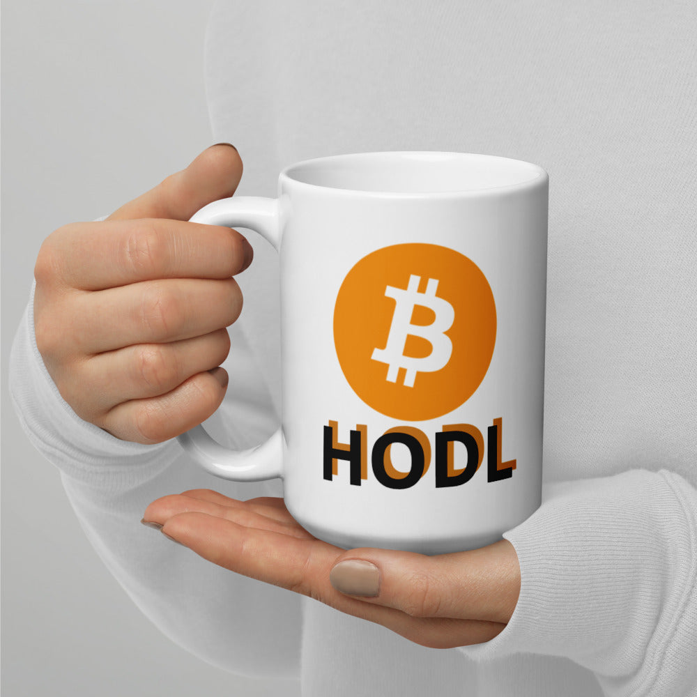 White glossy mug - BTC