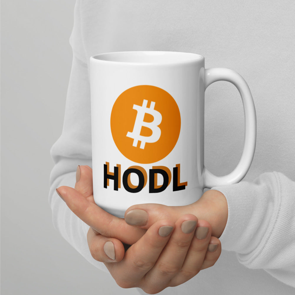 White glossy mug - BTC