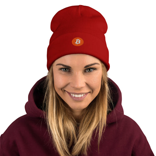 Bitcoin Embroidered Beanie - BTC