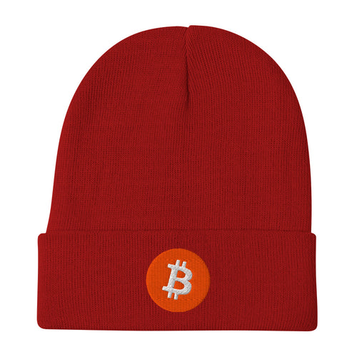 Bitcoin Embroidered Beanie - BTC